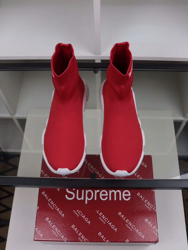 Balenciaga X Supreme Speed Runner Sock Red for sale